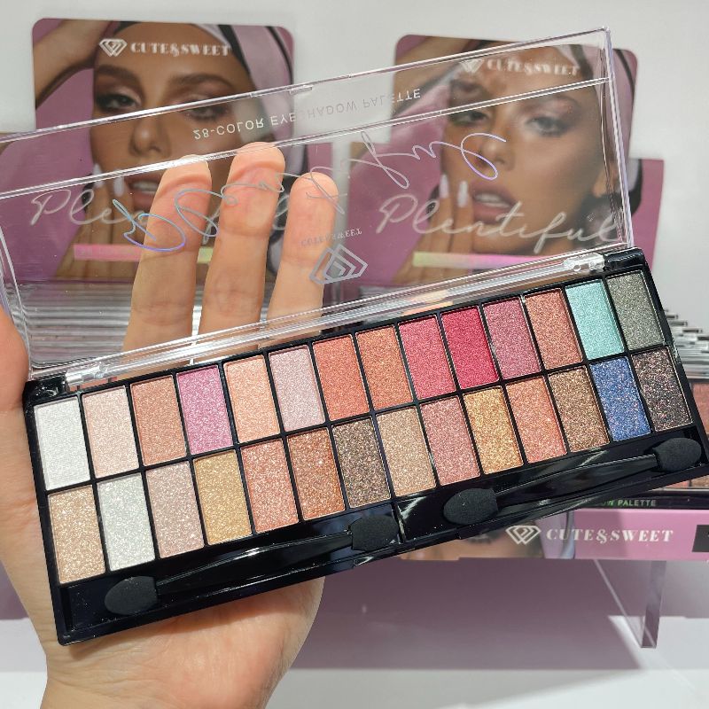 眼影  多色眼影  大盘眼影盘  28色眼影  两种色系  eyeshadow  显色眼影  HSM 义乌源头工厂直销详情5