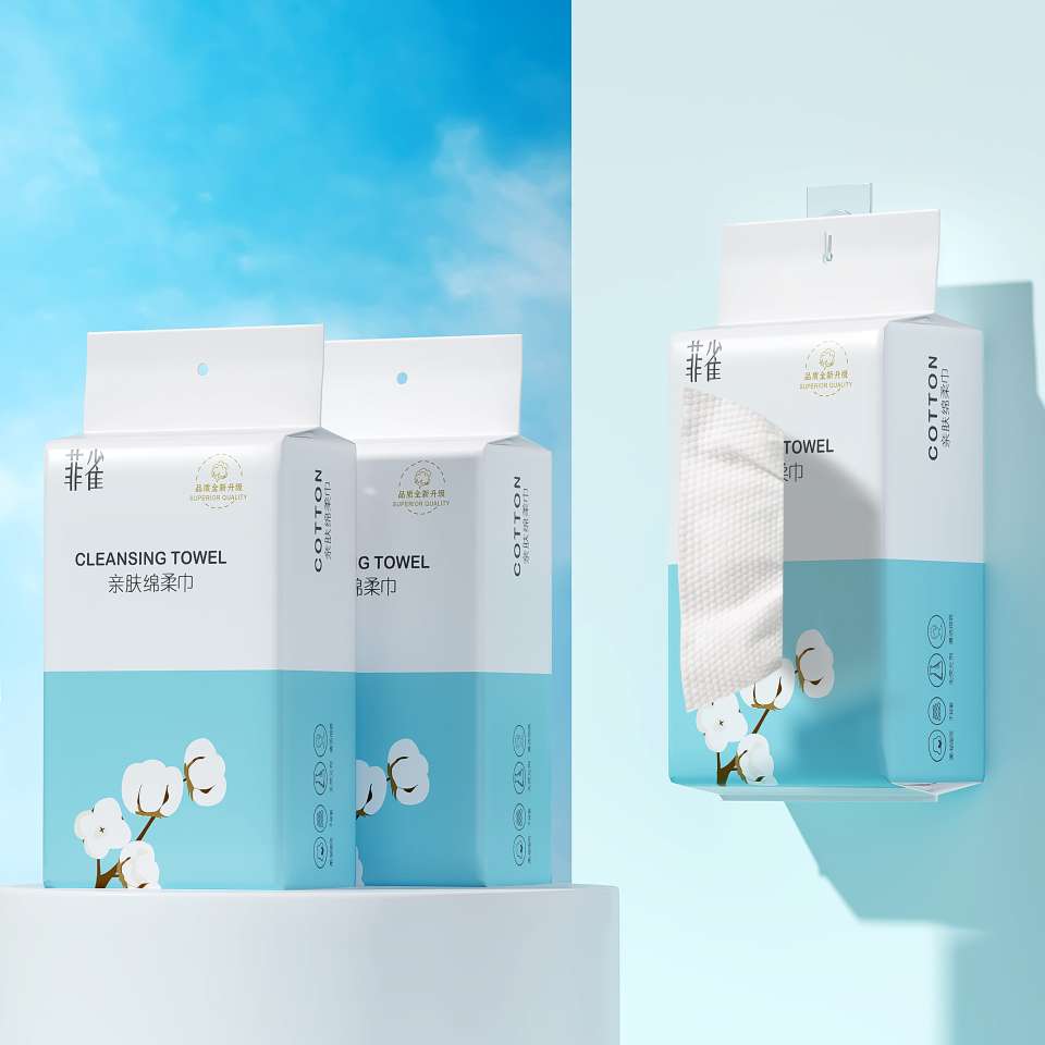 一次性36抽棉柔巾抽取式洁面洗脸巾干湿两用