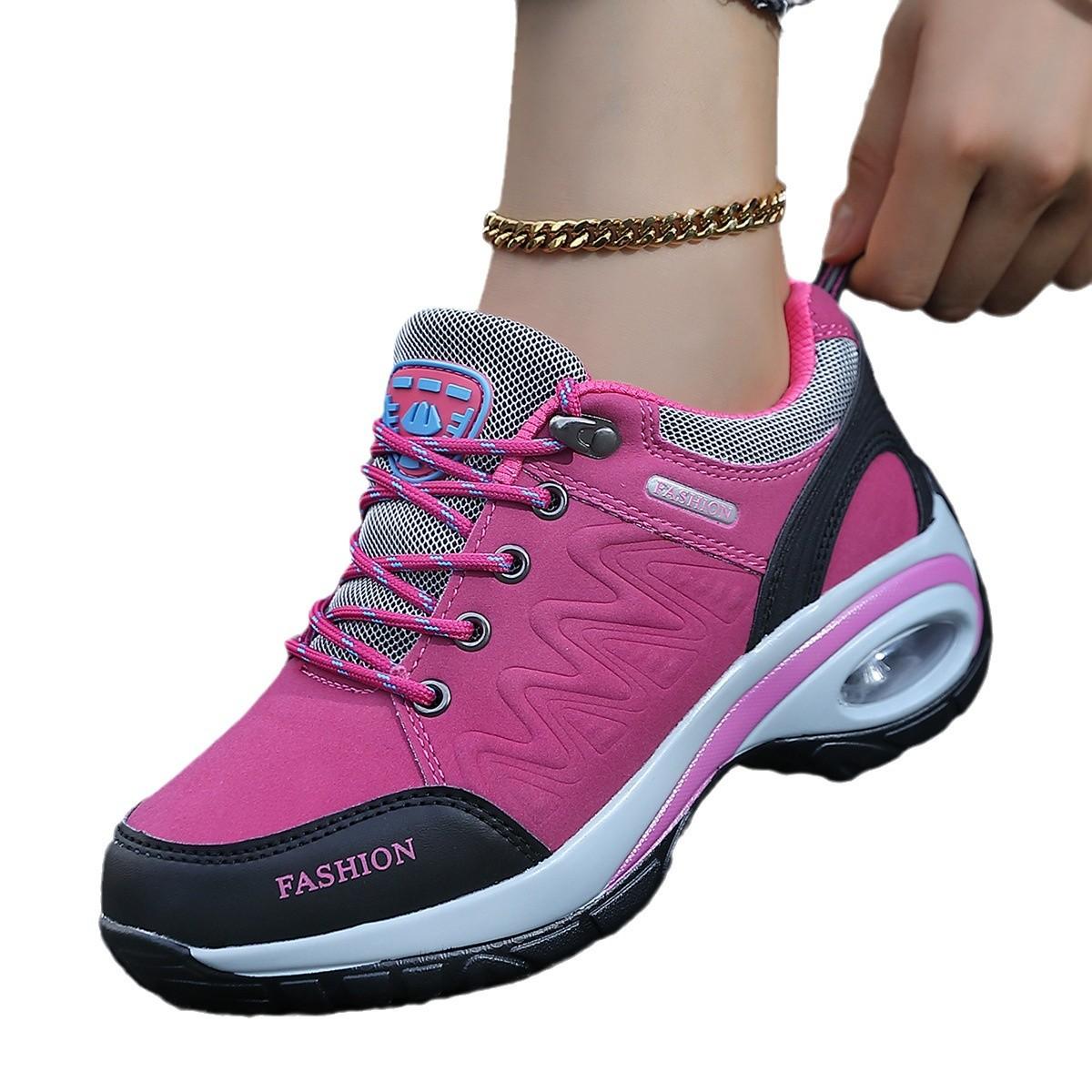 autumn and winter outdoor climbing boots platform height increasing rocking shoes non-slip soft bottom mom shoes casual women's travel shoes casual shoes details Picture