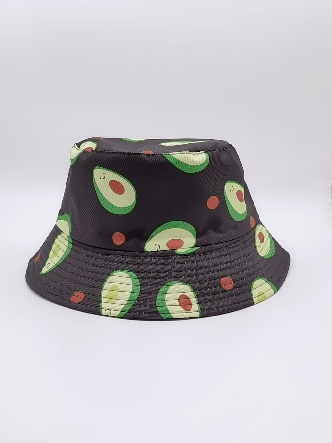 Avocado graffiti print double-sided fisherman hats are popular in spring and summer. They are fashionable and versatile, suitable for both men and women. They are outdoor sun protection, cool and portable hats for adults Application Scenario