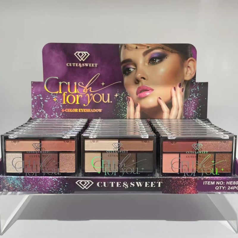 eyeshadow 6-color eyeshadow palette for daily makeup, pastel makeup, smoky makeup, versatile makeup looks, multi-purpose Eyeshadow palette details Picture