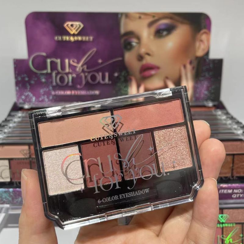 eyeshadow 6-color eyeshadow palette for daily makeup, pastel makeup, smoky makeup, versatile makeup looks, multi-purpose Eyeshadow palette pic 6