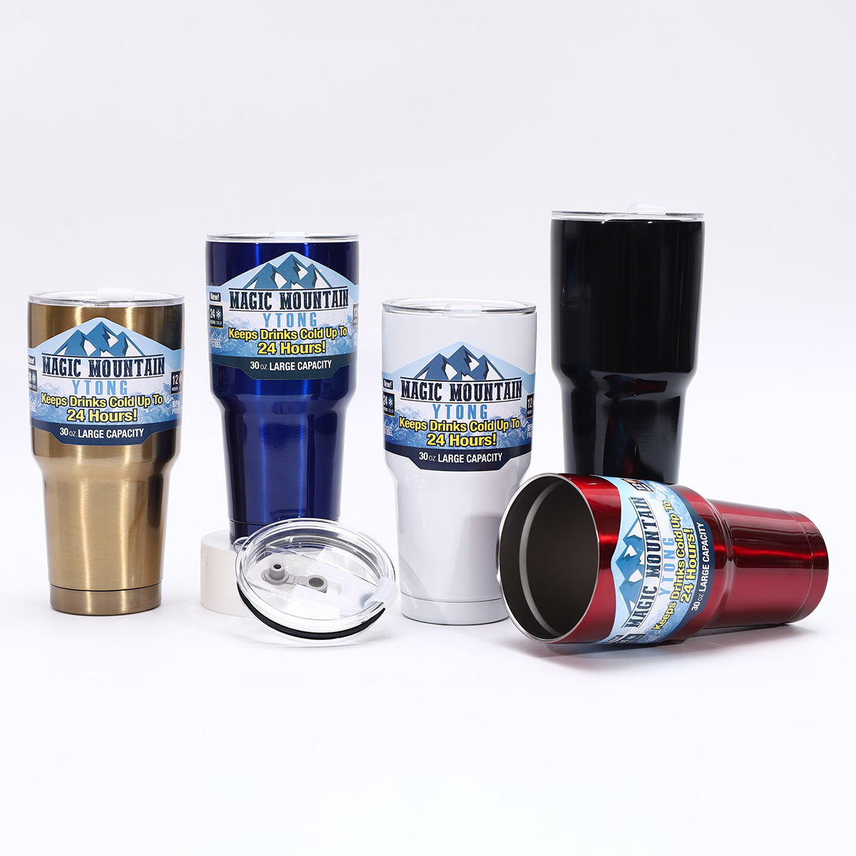 304 stainless steel ice cup, outdoor car portable water cup, heat and cold preservation car cup, insulated cup, 30oz water cup details Picture