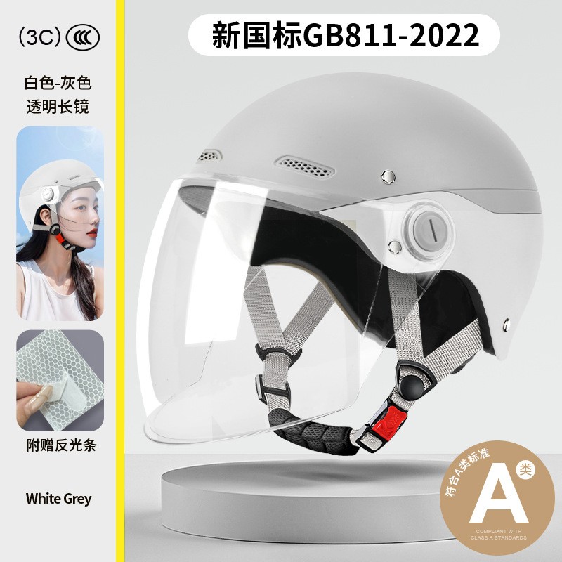 ZF-001 battery-powered electric bike helmet, men's and women's all-season motorcycle safety helmet, color-blocked half helmet, sun protection, adjustable riding protection helmet Specification image