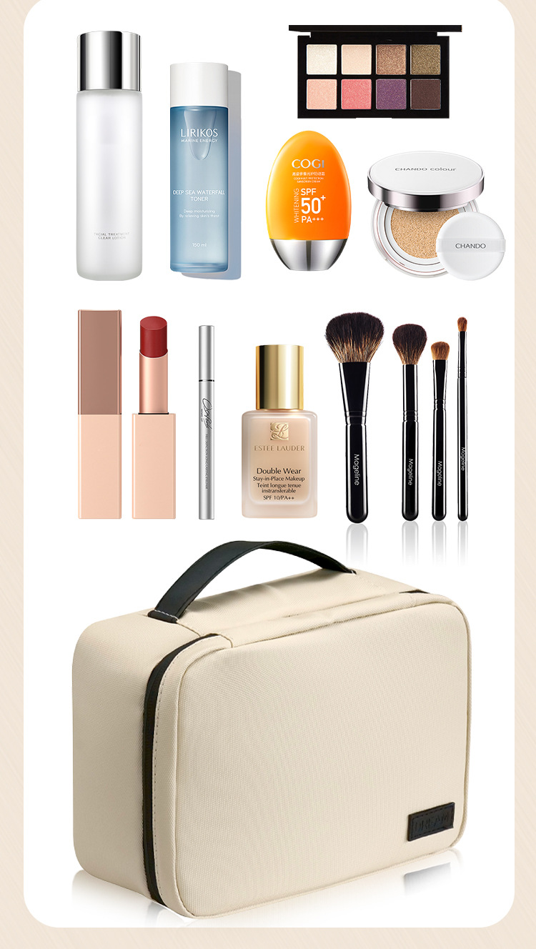 H208- Travel Dream Makeup Bag, New Cross-border large-capacity Storage Box, Portable hand-held Makeup case, High appearance level detail image 5