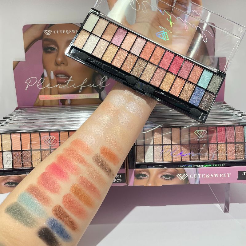 眼影  多色眼影  大盘眼影盘  28色眼影  两种色系  eyeshadow  显色眼影  HSM 义乌源头工厂直销详情8