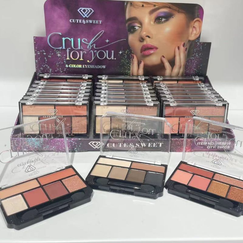 eyeshadow 6-color eyeshadow palette for daily makeup, pastel makeup, smoky makeup, versatile makeup looks, multi-purpose Eyeshadow palette