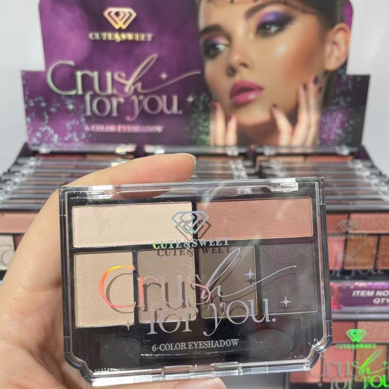 eyeshadow 6-color eyeshadow palette for daily makeup, pastel makeup, smoky makeup, versatile makeup looks, multi-purpose Eyeshadow palette pic 7