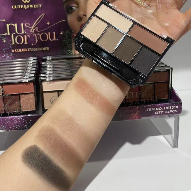 eyeshadow 6-color eyeshadow palette for daily makeup, pastel makeup, smoky makeup, versatile makeup looks, multi-purpose Eyeshadow palette pic 10