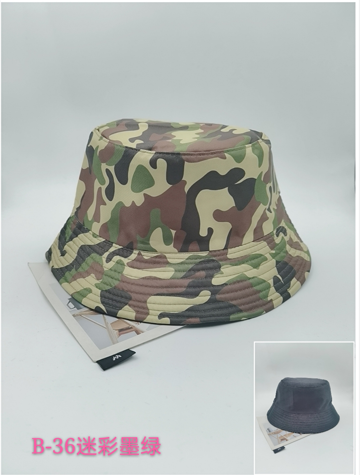 Spring and summer cross-border European and American bestsellers camouflage gradient graffiti double-sided fisherman hats for both men and women, fashionable and versatile outdoor sun protection and shade, cool and portable hats for adults Application Scenario