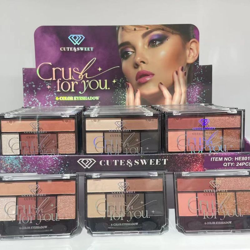 eyeshadow 6-color eyeshadow palette for daily makeup, pastel makeup, smoky makeup, versatile makeup looks, multi-purpose Eyeshadow palette Item Picture
