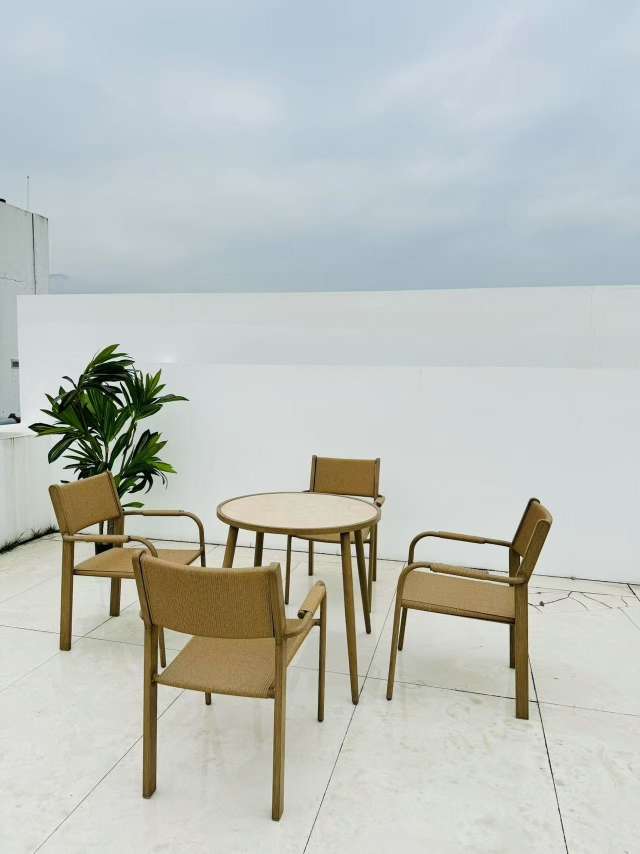 JHA-618Y rattan chairs for leisure outdoor furniture, plastic rattan terrace rattan tables and chairs, outdoor leisure tables and chairs detail image 3