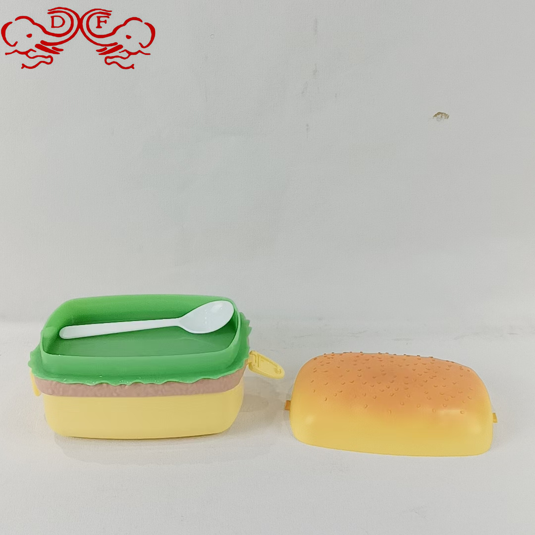 DF68409 Hamburger shaped plastic lunch box, student storage box, snack, fruit, bento box, lunch box, snack box, DF TRADING HOUSE Application Scenario
