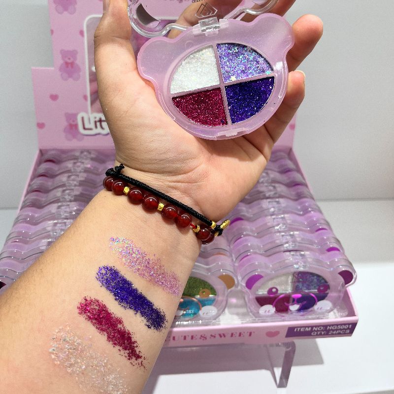 Eye shadow glitter powder Eye shadow 4-color Glitter powder eye shadow 4-color Glitter powder Eye shadow 3 color series HSM source factory direct sales pic 4