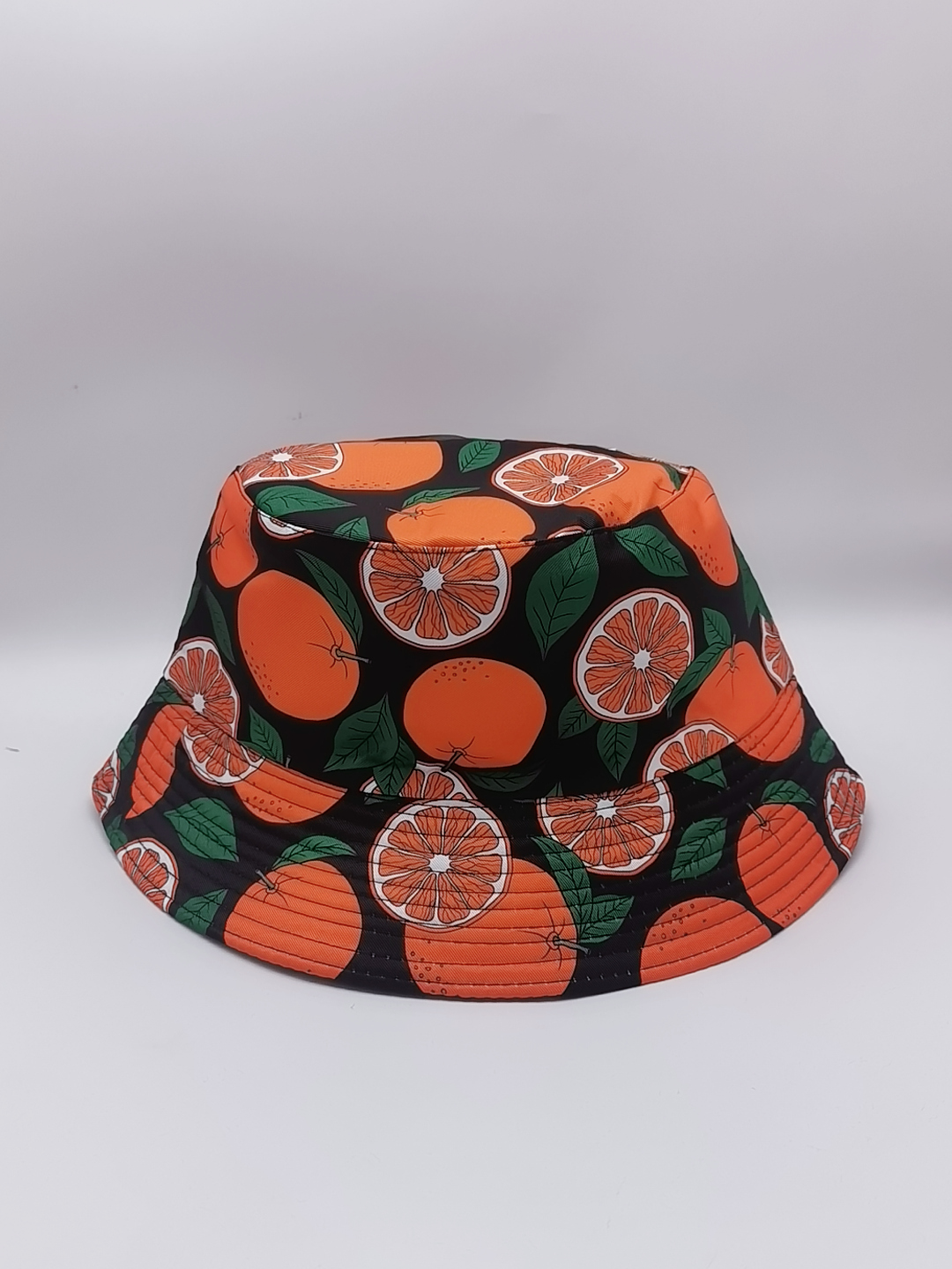 Spring and summer cross-border bestsellers: Various fruit graffiti prints, double-sided fisherman hats for both men and women, fashionable and versatile, outdoor sun protection and shade, cool and portable hats, adult styles Item Picture