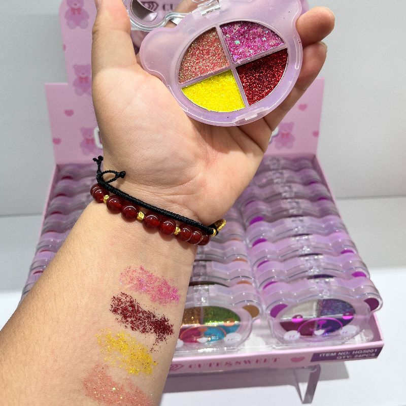 Eye shadow glitter powder Eye shadow 4-color Glitter powder eye shadow 4-color Glitter powder Eye shadow 3 color series HSM source factory direct sales pic 10