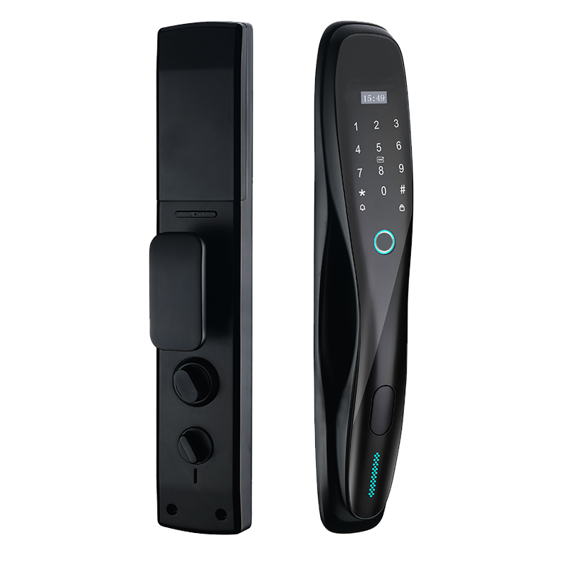 跨境涂鸦指纹锁 智能指纹锁 全自动可视猫眼涂鸦指纹锁