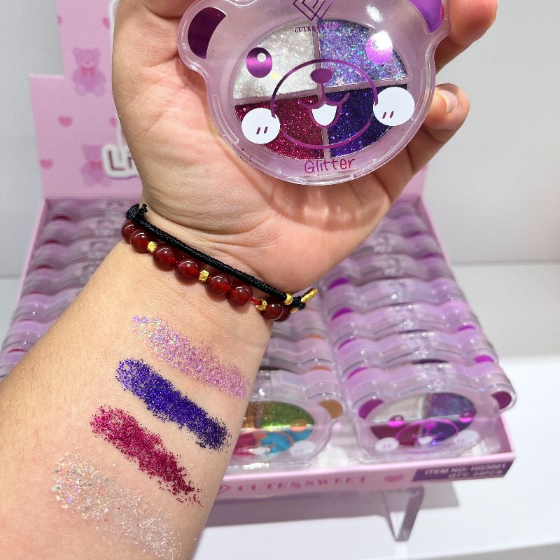 Eye shadow glitter powder Eye shadow 4-color Glitter powder eye shadow 4-color Glitter powder Eye shadow 3 color series HSM source factory direct sales Item Picture