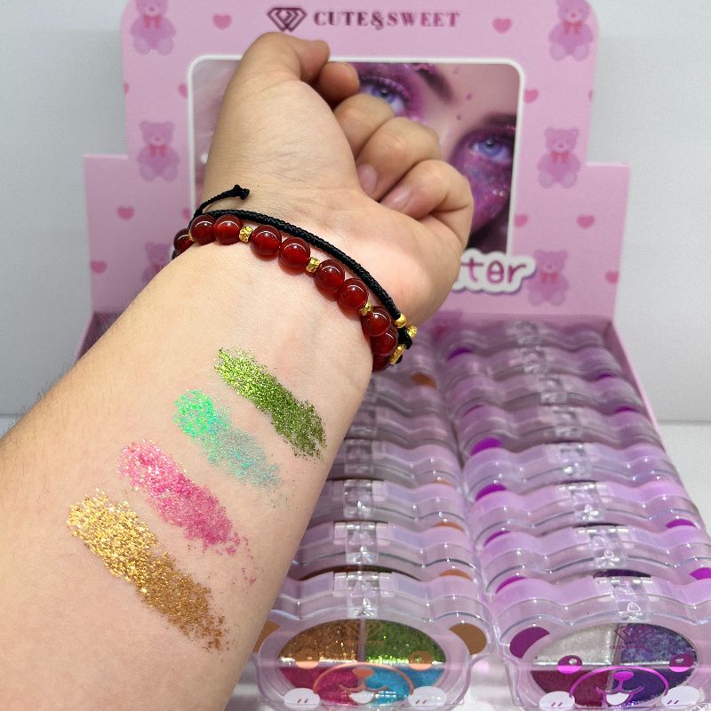 Eye shadow glitter powder Eye shadow 4-color Glitter powder eye shadow 4-color Glitter powder Eye shadow 3 color series HSM source factory direct sales pic 8