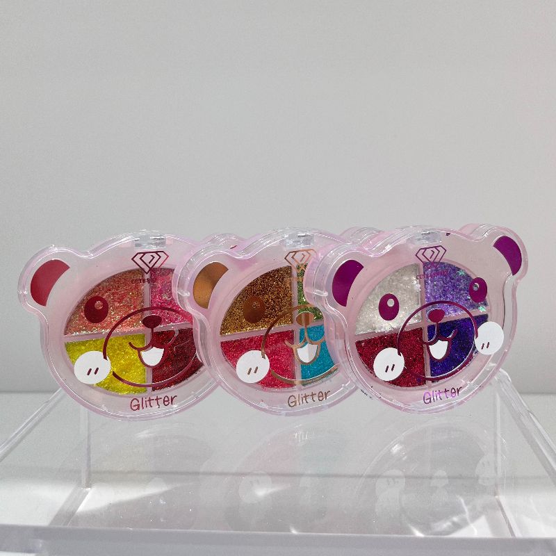 Eye shadow glitter powder Eye shadow 4-color Glitter powder eye shadow 4-color Glitter powder Eye shadow 3 color series HSM source factory direct sales details Picture