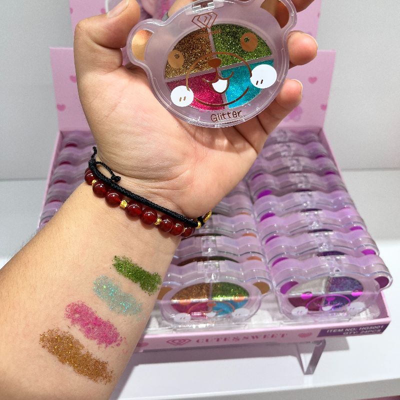 Eye shadow glitter powder Eye shadow 4-color Glitter powder eye shadow 4-color Glitter powder Eye shadow 3 color series HSM source factory direct sales Application Scenario
