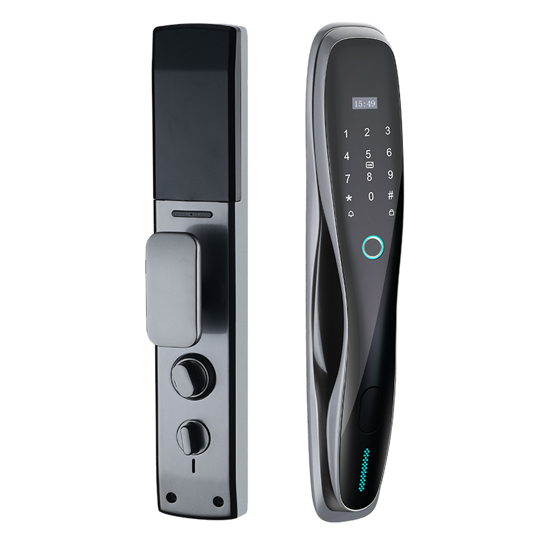 Cross-border graffiti fingerprint lock, smart fingerprint lock, fully automatic visual cat eye graffiti fingerprint lock details Picture