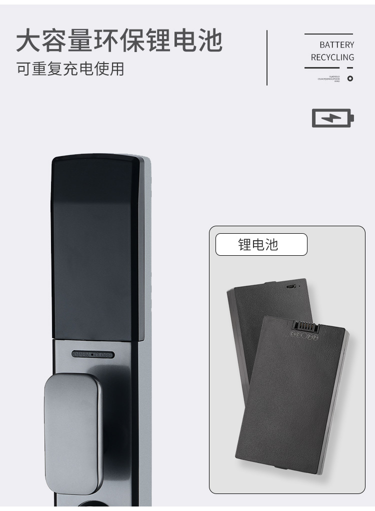 Cross-border graffiti fingerprint lock, smart fingerprint lock, fully automatic visual cat eye graffiti fingerprint lock pic 6