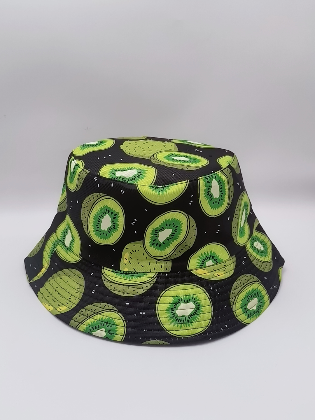 Spring and summer cross-border bestsellers: Various fruit graffiti prints, double-sided fisherman hats for both men and women, fashionable and versatile, outdoor sun protection and shade, cool and portable hats, adult styles full figure