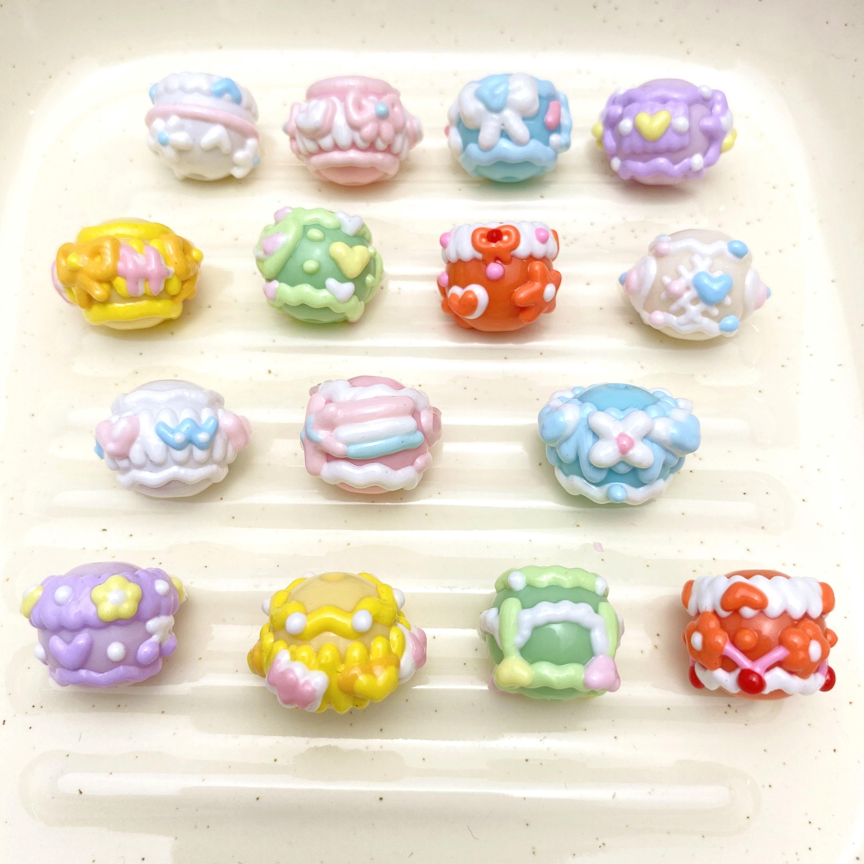 卡16mm亚克力手绘圆珠diy/手机链钥匙扣包挂创意制作饰品配件原材料