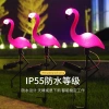 Solar flamingo plastic ground socket light, one-to-three LED landscape light, outdoor courtyard decorative lawn light Specification image