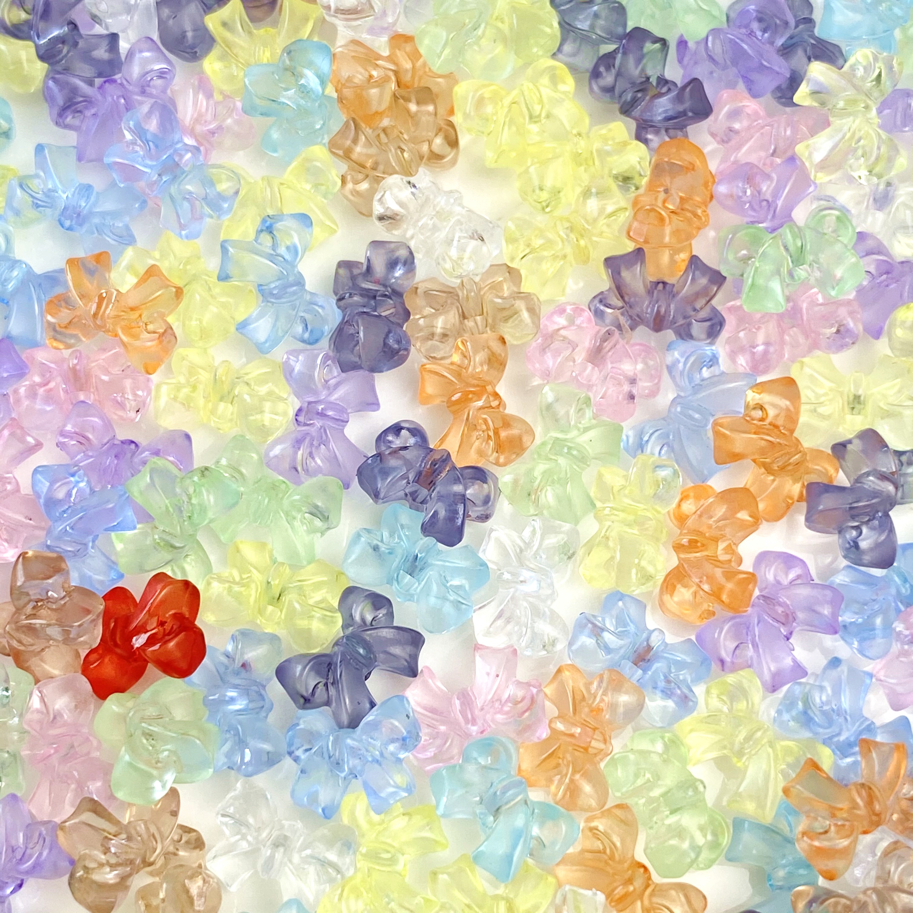 diy acrylic 10mm transparent small bow/Mobile phone chain keychain pendant accessory material Item Picture