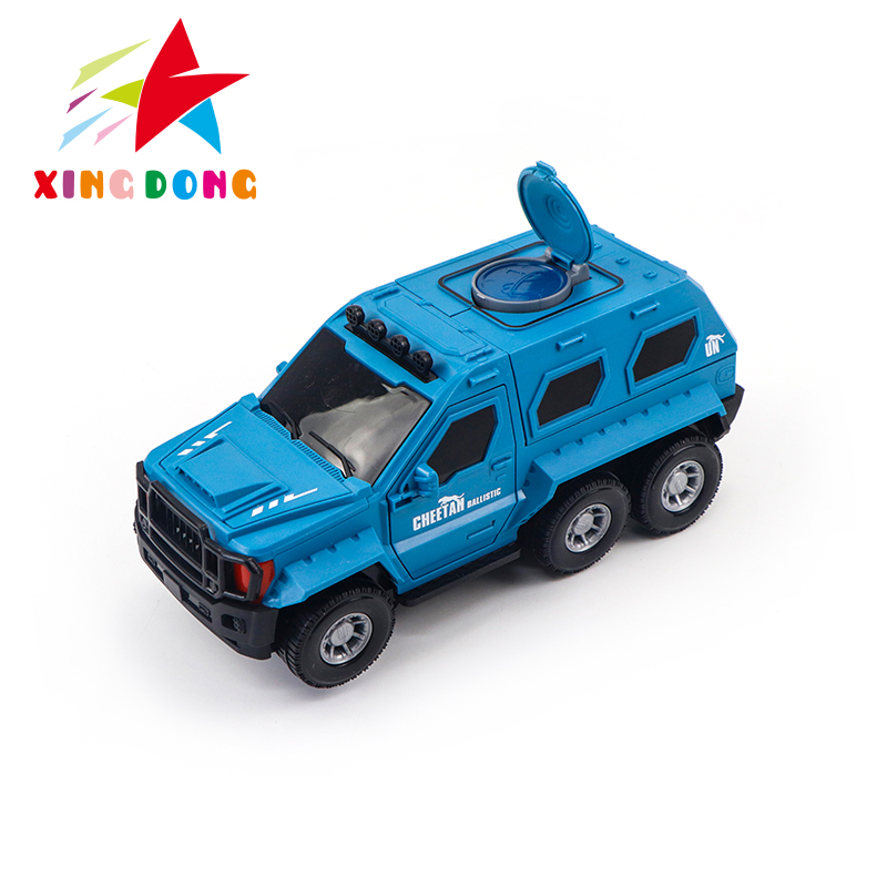 儿童玩具车 电动灯光音乐飞碟导弹车 军事玩具车弹射飞碟 8811-19