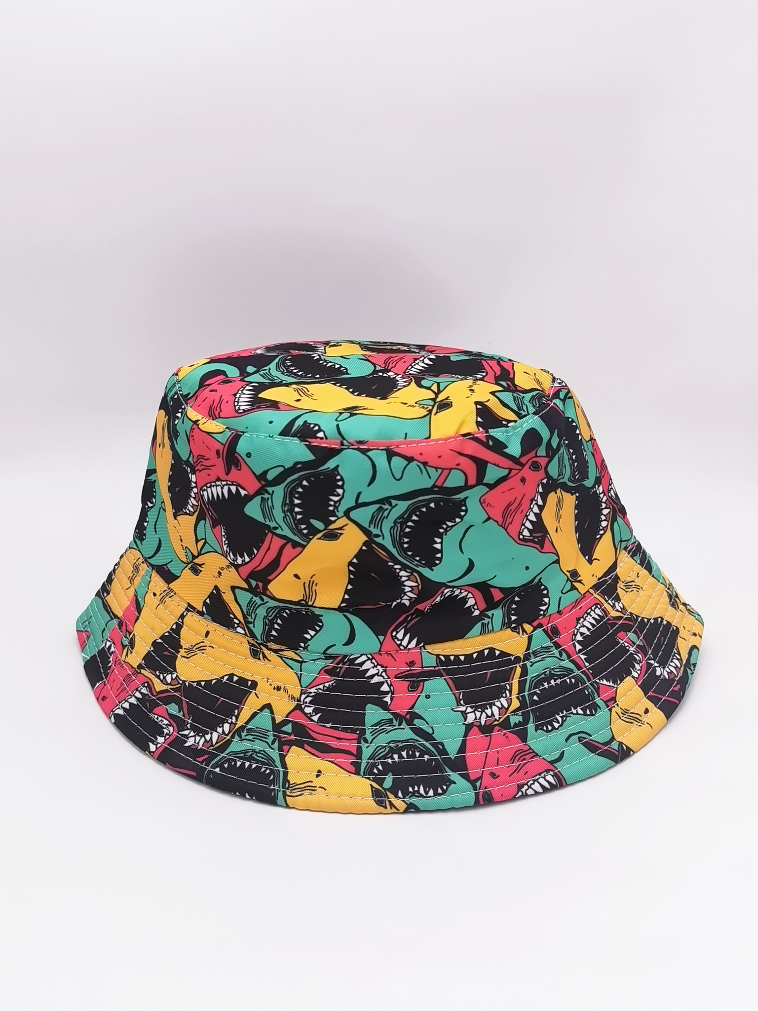 Cute animal-printed cartoon double-sided fisherman's hat for spring and summer, unisex, fashionable and versatile, outdoor sun protection, cool and portable hat, adult style thumbnail
