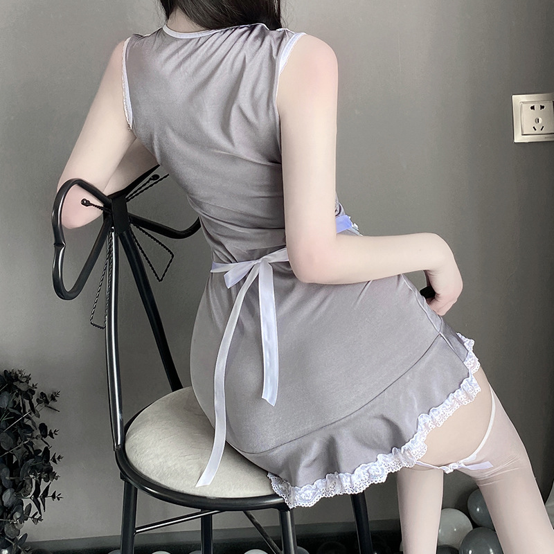 情趣内衣女式蕾丝制服诱惑角色扮演低胸性感甜心女仆套装详情6