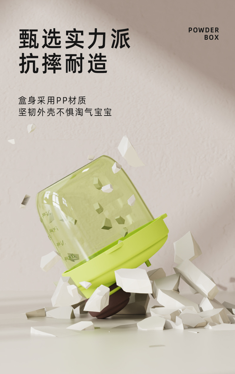J187-R1945 Baby sealed milk powder box, children's complementary food box, one compartment per meal, portable outdoor packaging box detail image 9