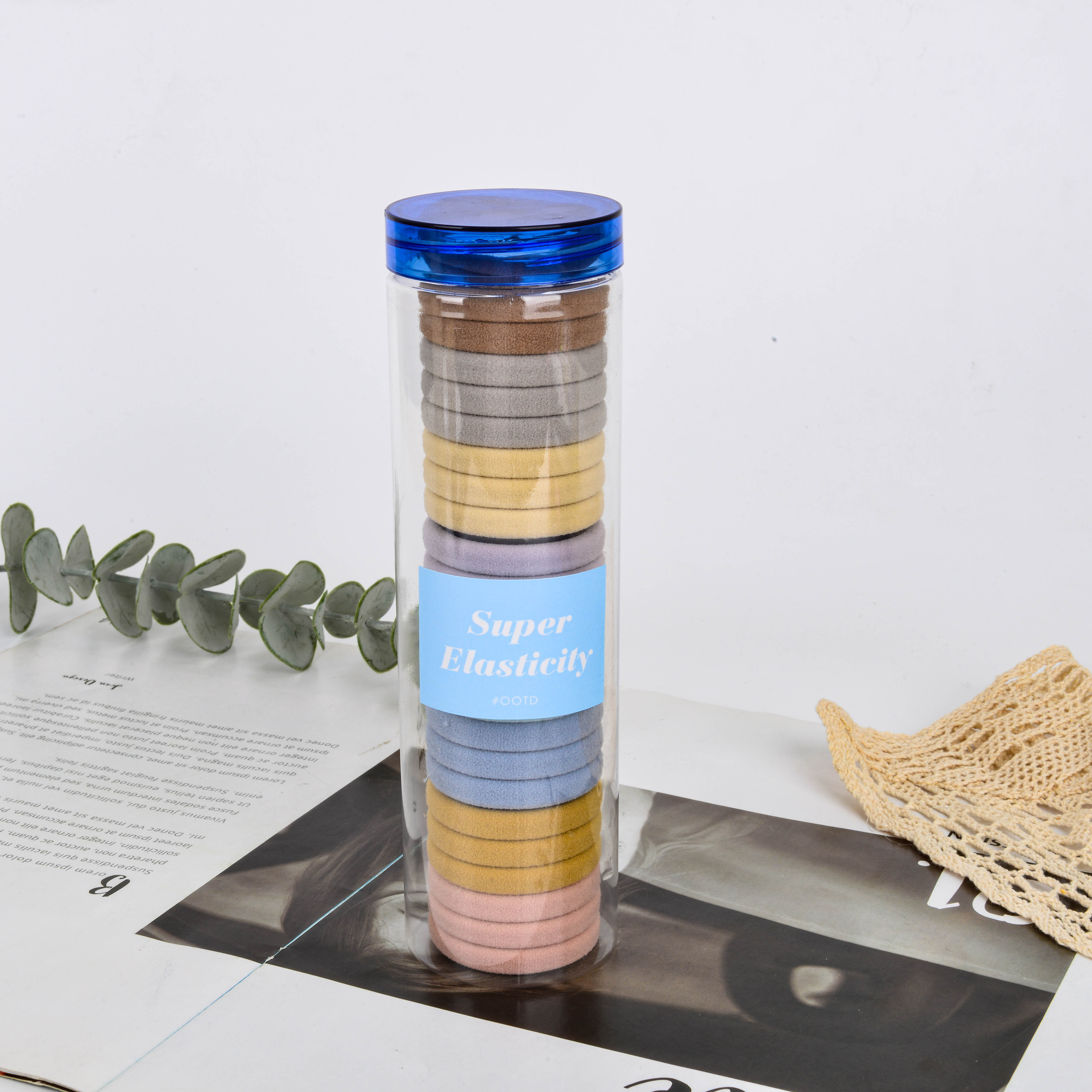 Korean-style children's headwear, filled with colorful small rubber bands, simple and fashionable women's hair tie and hair accessory Application Scenario