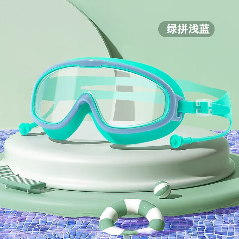 儿童泳镜防雾高清防水游泳镜大框不勒眼游泳眼镜护目游泳用品批发 详情图4