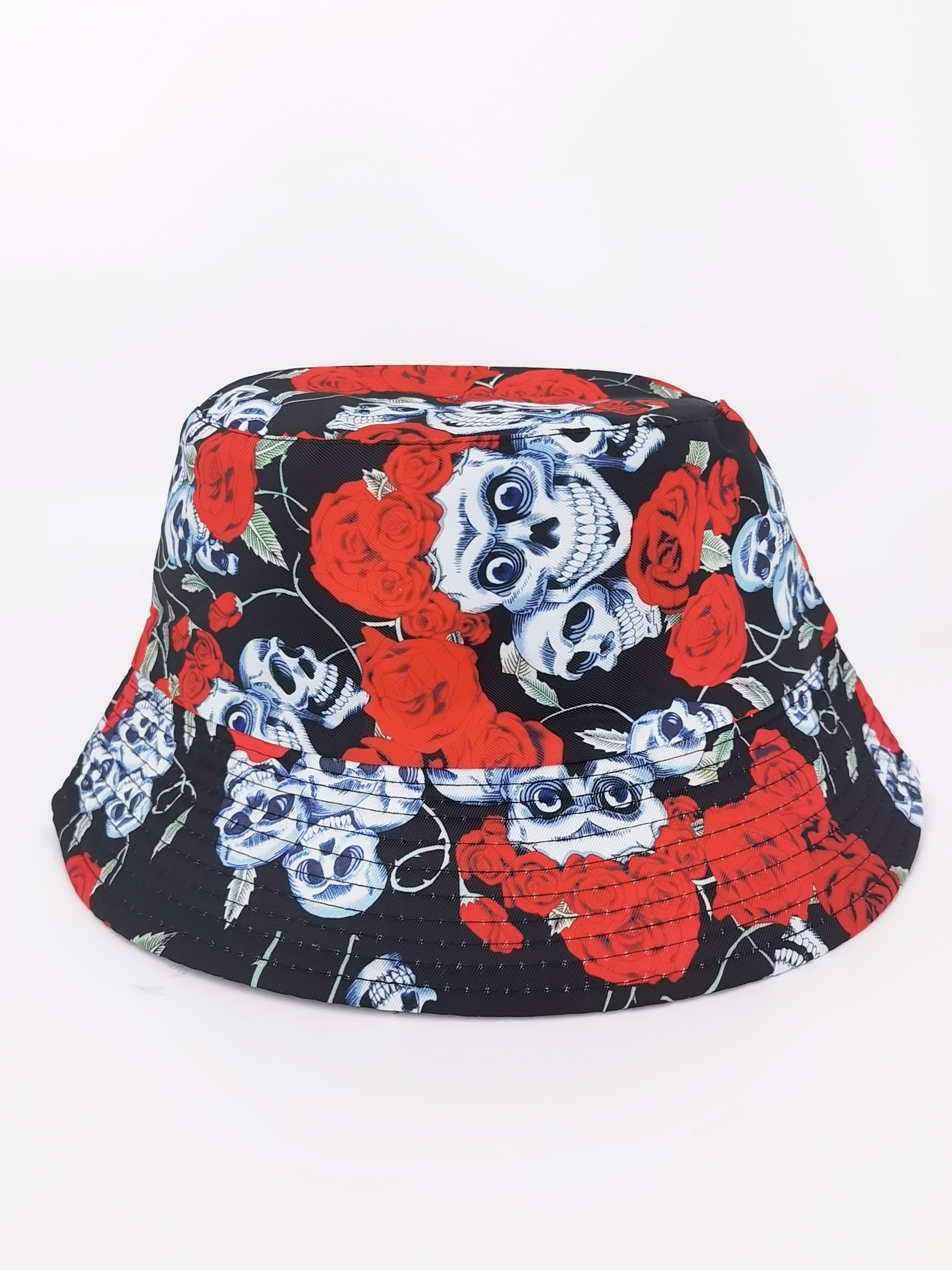 Spring and summer cross-border bestsellers: A wide variety of skull double-sided fisherman hats for both men and women, fashionable and versatile outdoor sun protection and shade, cool and portable hats, adult styles Item Picture