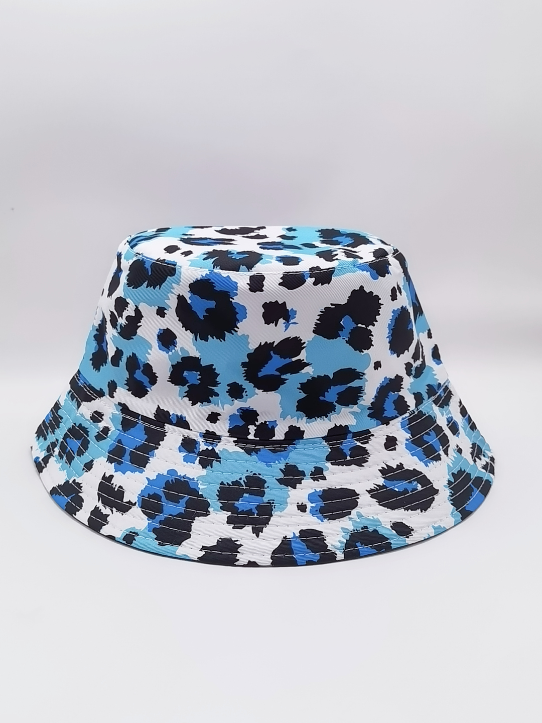Spring and summer cross-border bestsellers: Leopard print gradient double-sided fisherman hats for both men and women, fashionable and versatile outdoor sun protection, cool and portable hats for adults full figure