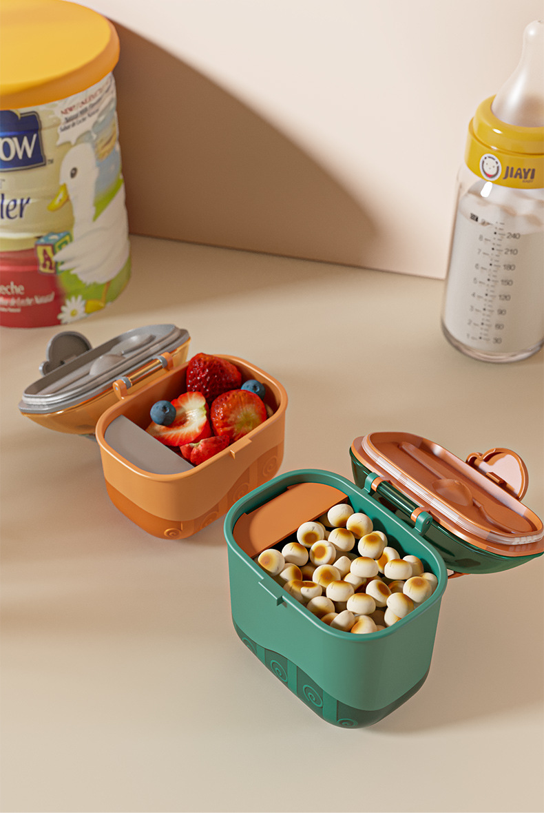 J187-R1871TM Baby milk powder box, tableware, convenient for going out, complementary food storage box, sealed storage rice powder box detail image 2