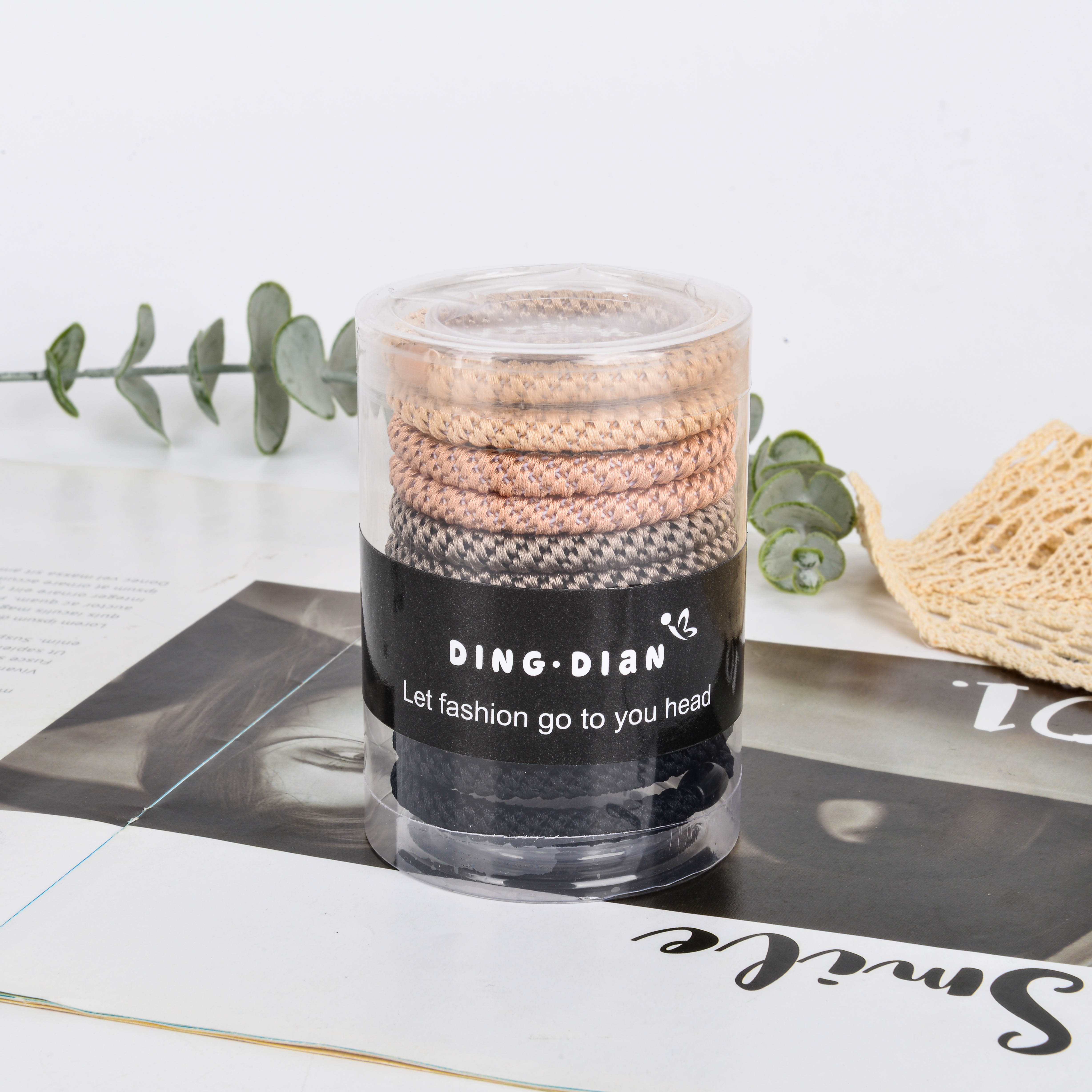 Korean style simple and fashionable spliced hair ties, filled colorful small rubber bands, children's headwear, women's hair accessories, Korean accessories Item Picture