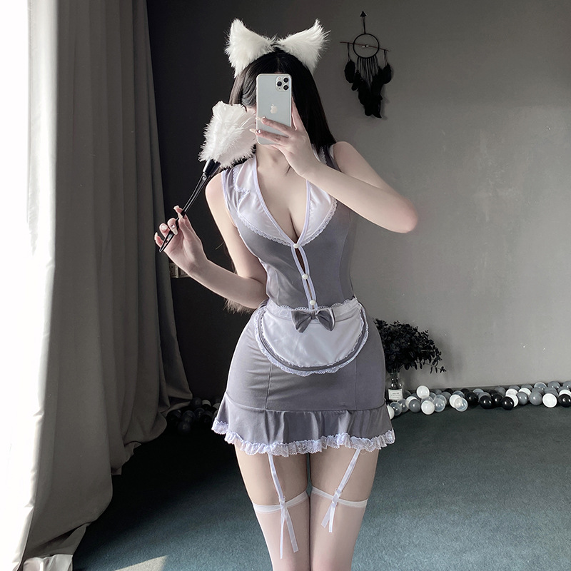 情趣内衣女式蕾丝制服诱惑角色扮演低胸性感甜心女仆套装