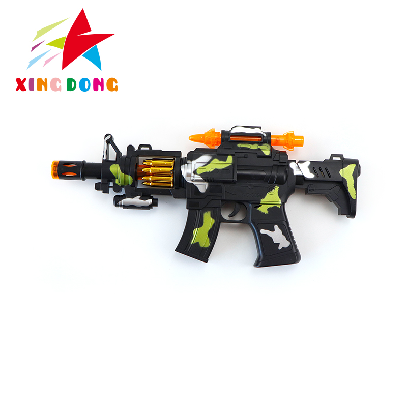 儿童玩具枪 电动转轮灯光语音震动冲锋枪 0099 不包电