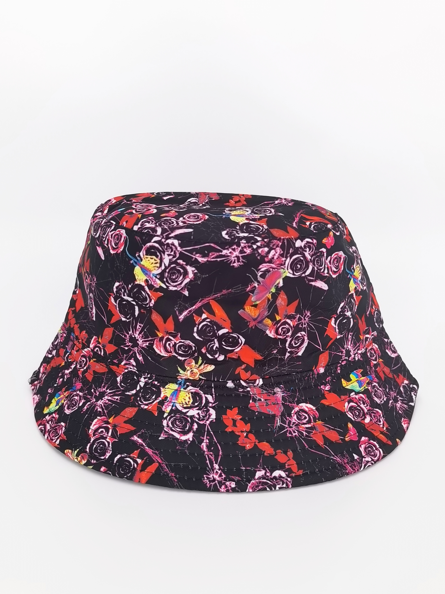 Spring and summer cross-border bestseller graffiti double-sided fisherman hat for both men and women, fashionable and versatile, outdoor sun protection, cool and portable hat, adult style details Picture