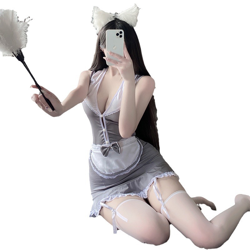 情趣内衣女式蕾丝制服诱惑角色扮演低胸性感甜心女仆套装详情8