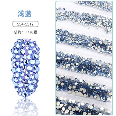 Factory direct sales, Amazon six-compartment mixed round nail drill, mobile phone accessories, phone case, nail drill material, flat nail drill pic 4