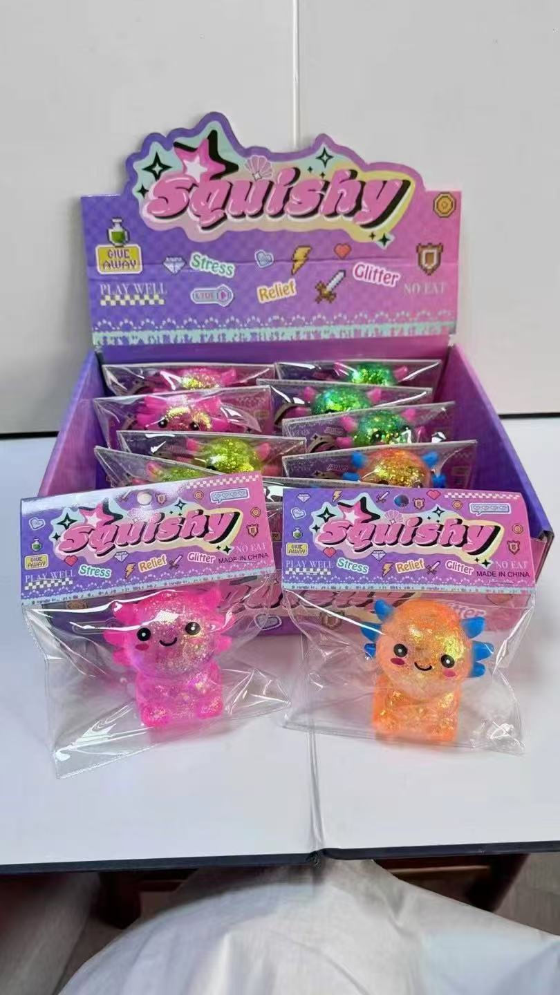 创意卡通慢回弹解压儿童萌萌金粉小恐龙麦芽糖捏捏发泄解压玩具详情1