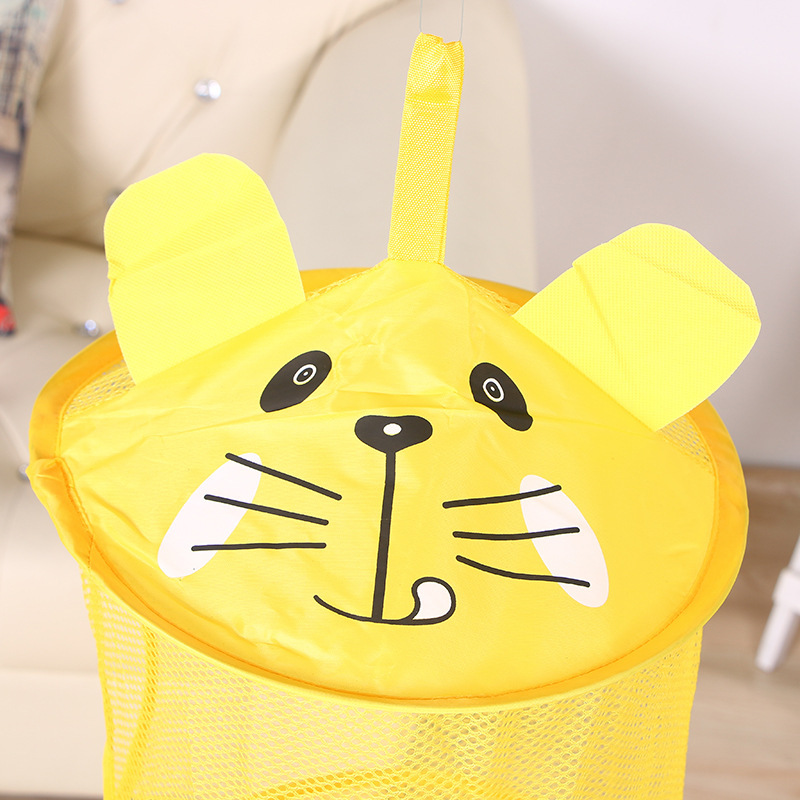 大号多层 收纳篮可爱卡通吊笼圆柱形收挂袋内衣物 晾晒挂篮晾衣网