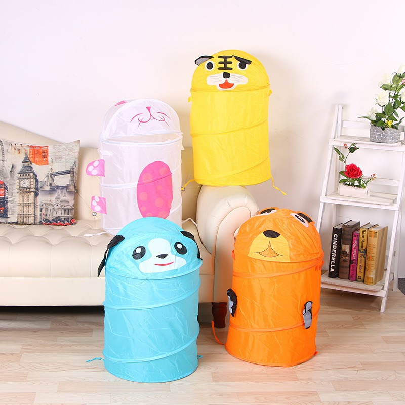 厂家批发卡通大号可爱可折叠收纳筐 居家多用防尘衣物脏衣篮
