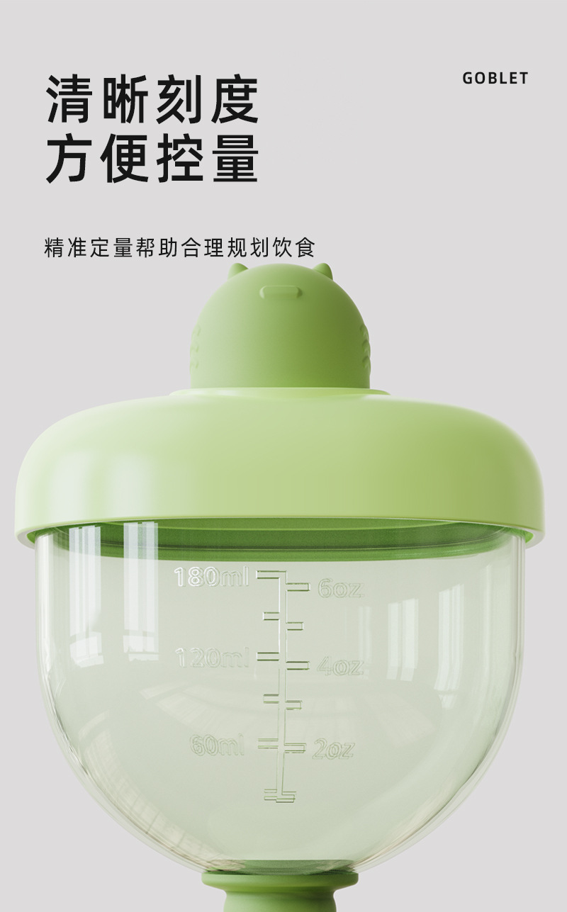 J187-R1948 Baby drinking cup, tall cup, pp material children's water cup, straw cup, milk cup with scale detail image 10